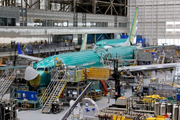 FILE PHOTO: Boeing 737 MAX aircraft are assembled at the company