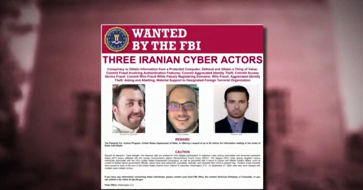 U.S. charges three Iranian operatives with hacking into Trump campaign