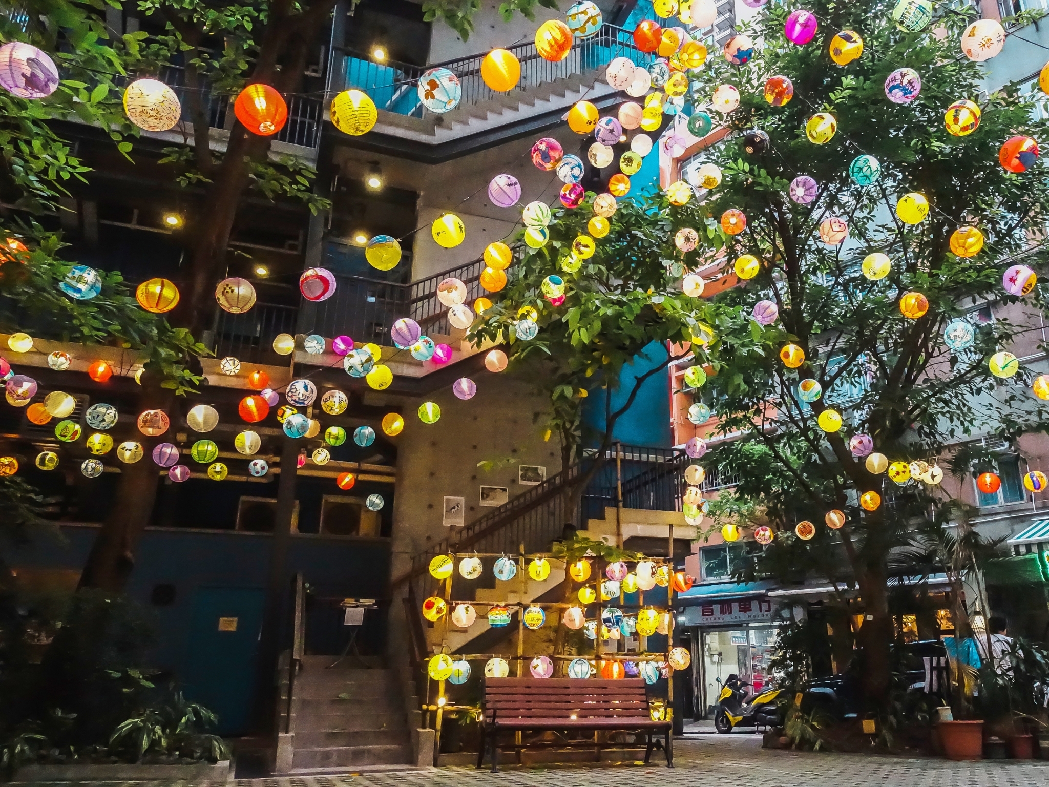 Wan Chai's Blue House lights up with over 600 lanterns for Mid-Autumn Festival