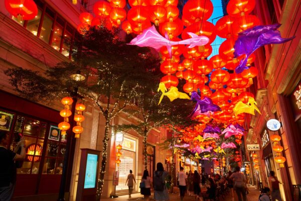 Lee Tung Avenue's popular LED fire dragon returns