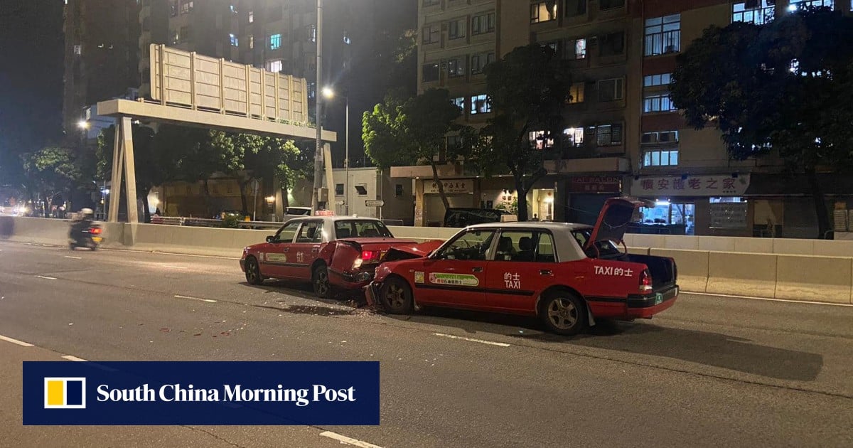 2 Hong Kong taxi drivers injured, 1 wild boar killed in separate road accidents