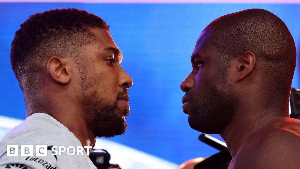 Anthony Joshua faces off with Daniel Dubois