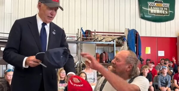 Posts Misrepresent Video of Biden with Trump Hat