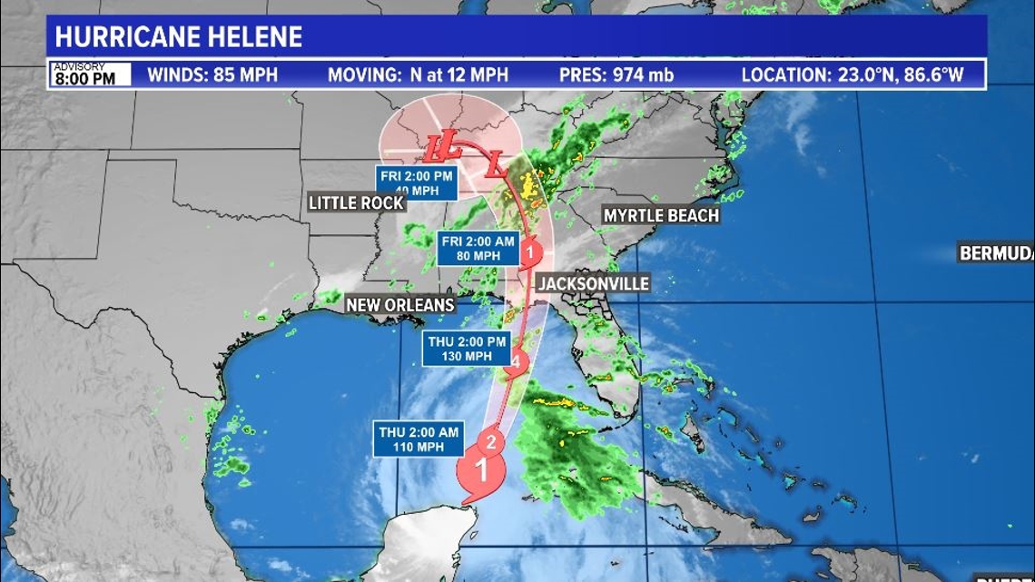 Tracking Helene: Updated track, cone, spaghetti models and more for Hurricane Helene