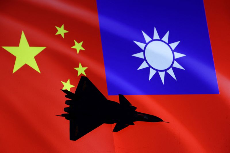 Taiwan reports surge of Chinese warplanes off its coast