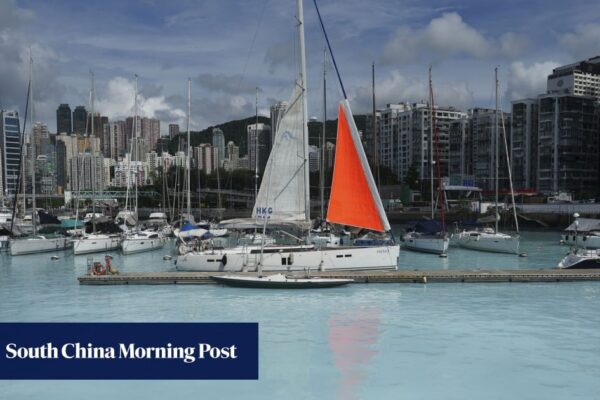 Hong Kong investigates after part of Causeway Bay shore turns white