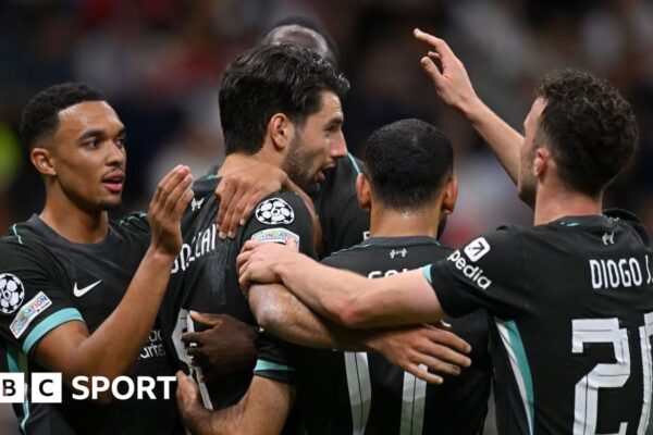 Liverpool players celebrate