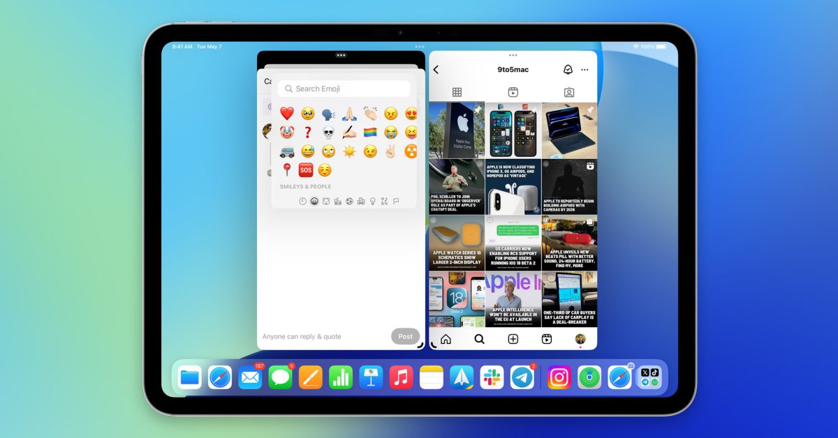 iPadOS 18 makes it easier to choose and add emoji in iPhone apps