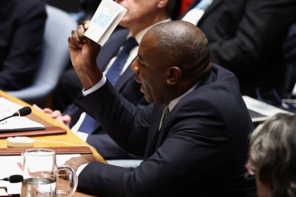 Lammy launches into bizarre slavery rant at UN meeting as he rages at 'Putin's imperialism'