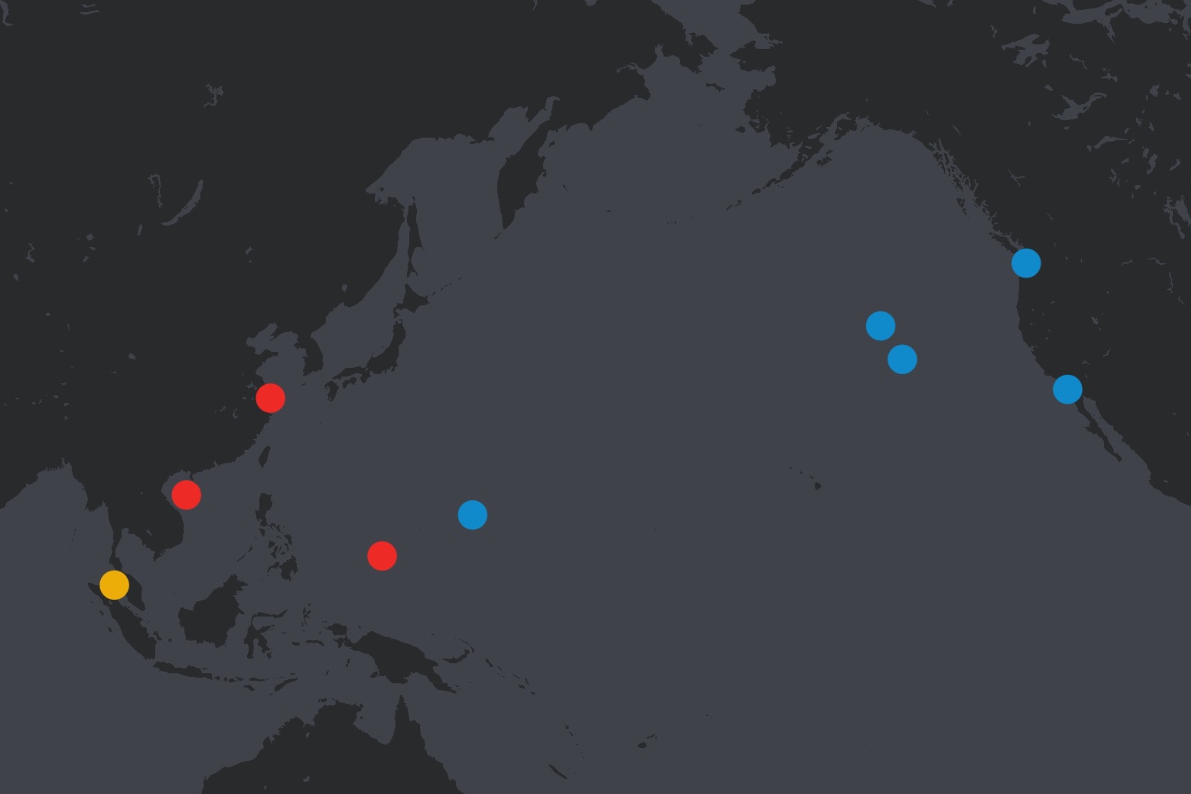 Map Shows US and China's Aircraft Carriers in Pacific This Week