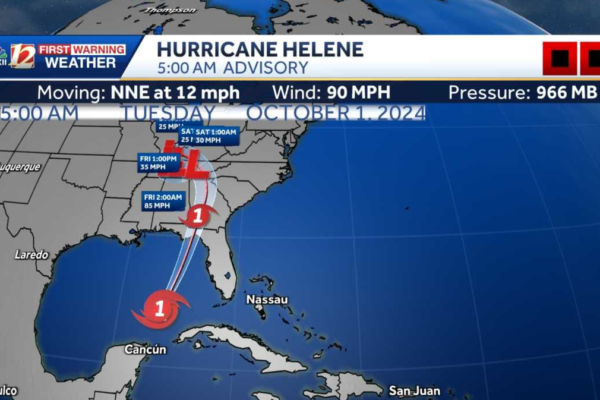 Hurricane Helene Florida Landfall updates tracking towards North Carolina