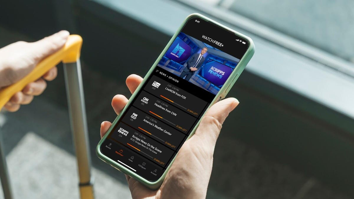 The Vizio app with the WatchFree Plus tab open.