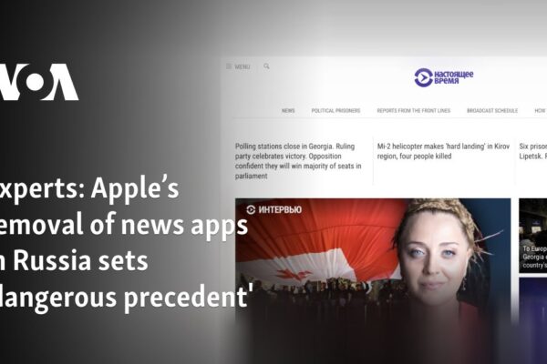 Apple’s removal of news apps in Russia sets 'dangerous precedent'