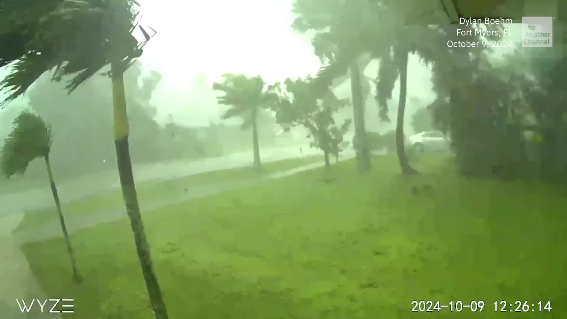 Home Camera Catches Tornado From Milton