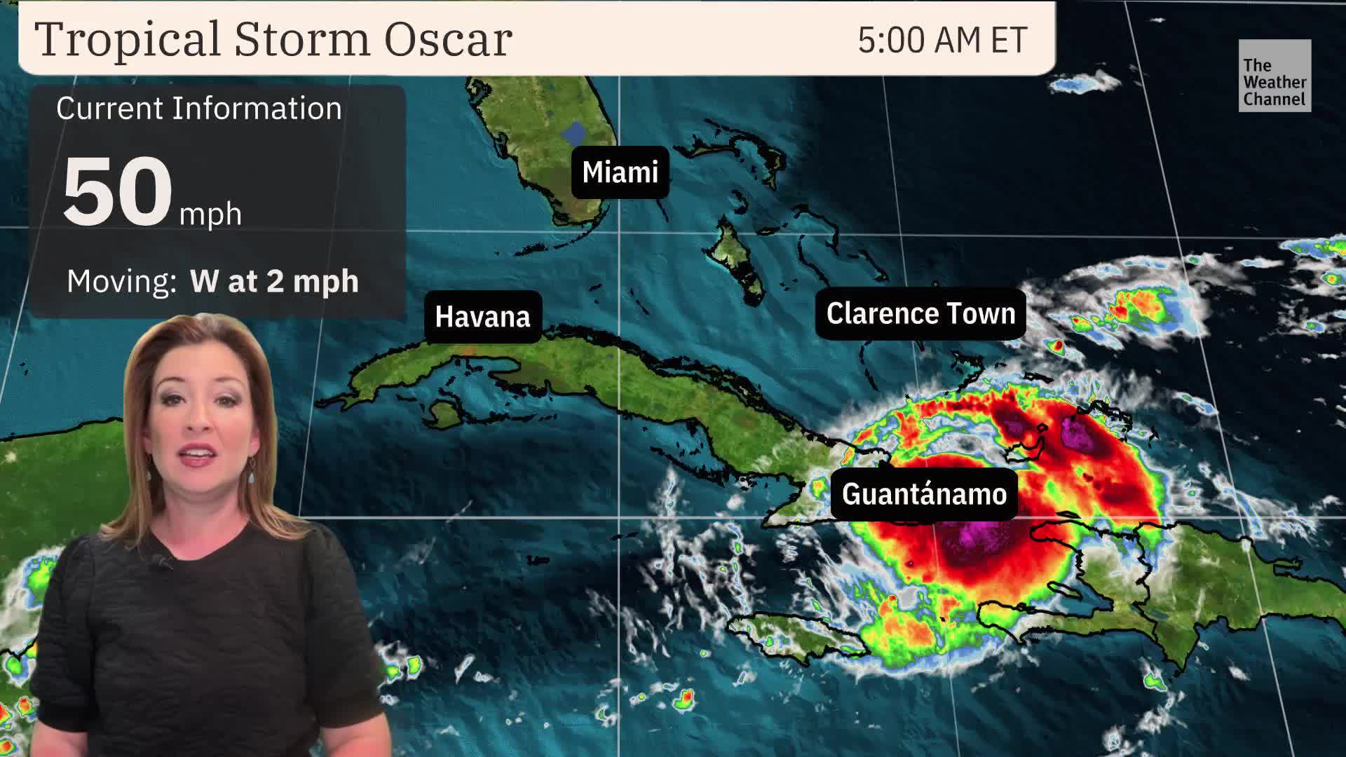 Oscar Dumps Rain Over Cuba, Targets Bahamas Next
