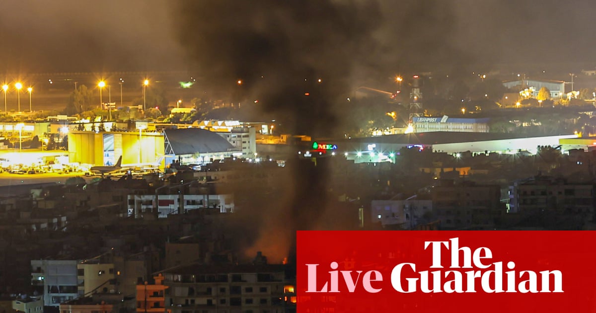 Middle East crisis live: Israel issues new evacuation orders for Beirut suburbs; Israeli strike on West Bank kills number of people | Lebanon