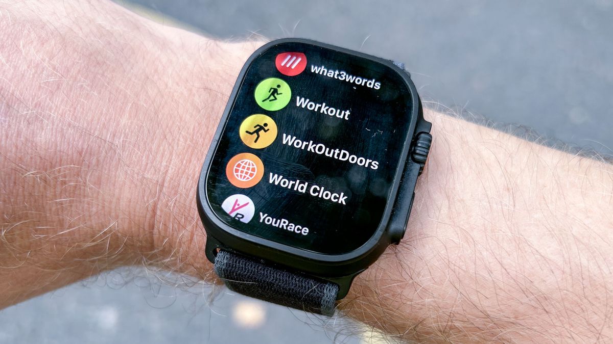 WorkOutDoors app on Apple Watch Ultra 2