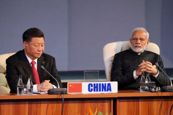 File photo of Indian Prime Minister Narendra Modi and China's President Xi Jinping at the BRICS summit in Johannesburg, South Africa.