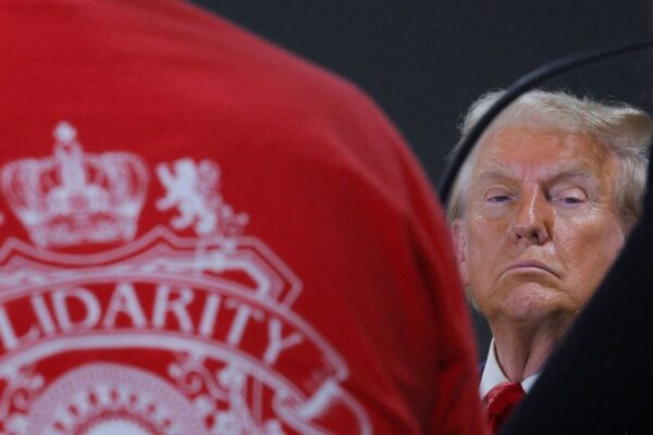 Republican presidential nominee and former U.S. President Donald Trump attends a roundtable hosted by 'Building America's Future' in Auburn Hills, Michigan, U.S. October 18, 2024.  REUTERS/Brian Snyder