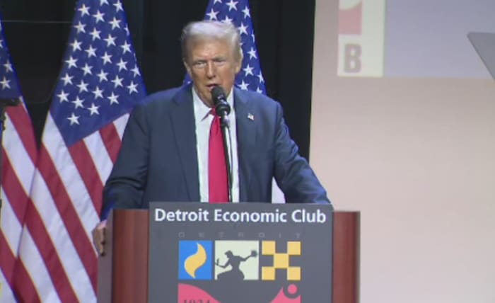 Trump takes jab at Detroit in speech at Detroit Economic Club; Duggan responds