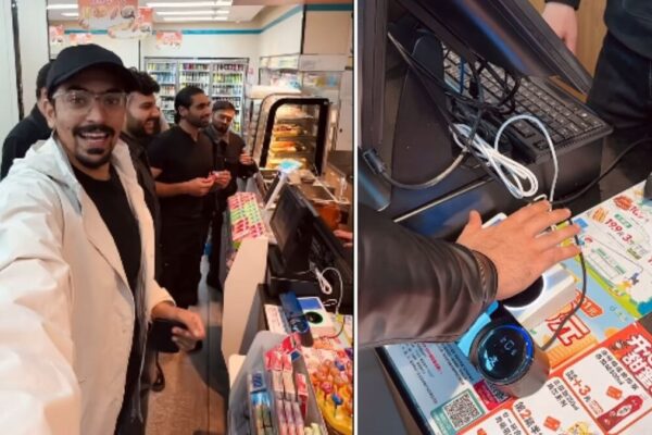 Pakistani influencer shares China palm payments - Pakistani influencer shares video of man scanning palm to pay bill at China store