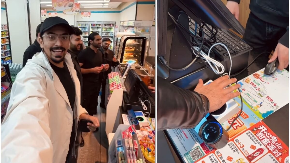 Pakistani influencer shares China palm payments - Pakistani influencer shares video of man scanning palm to pay bill at China store