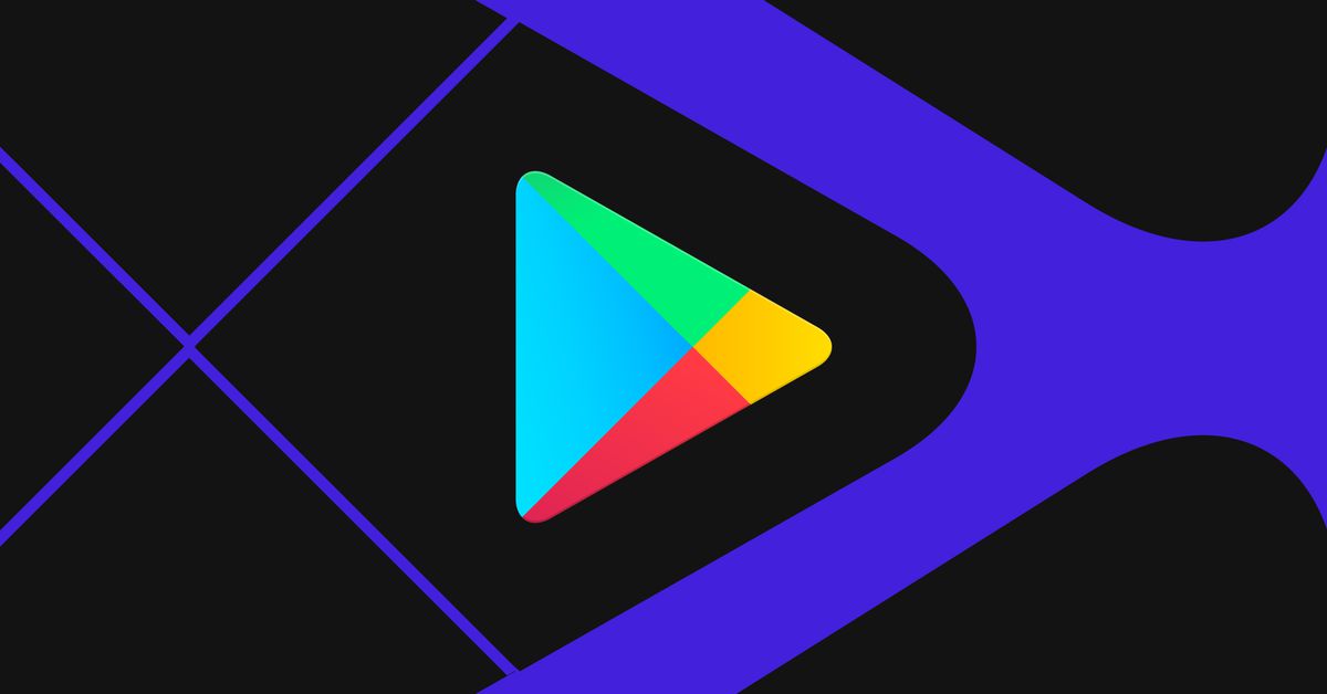 An illustration of the Google Play logo.