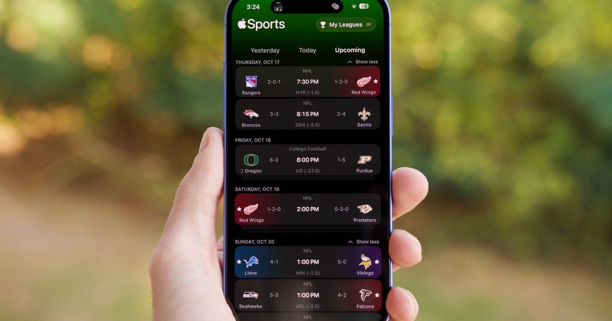 If you aren't already using the Apple Sports app, you need to