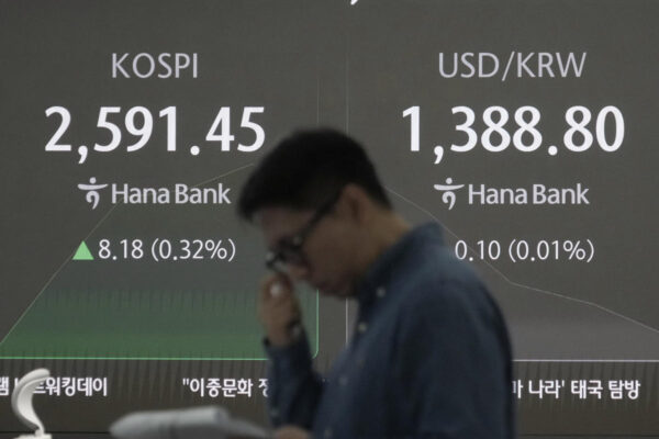 Asian shares rise and the yen dips after Japan's ruling party loses majority