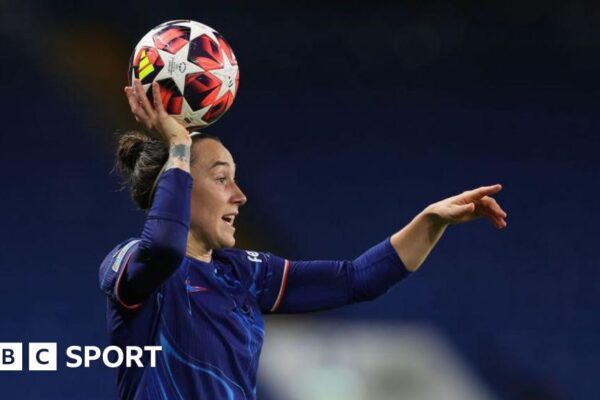 Lucy Bronze taking a throw-in for Chelsea