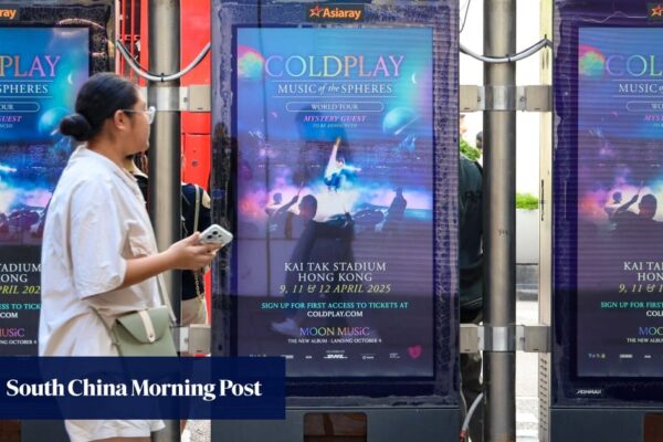 Coldplay’s Hong Kong shows sell out within 90 minutes, including top-priced HK$6,599 ticket