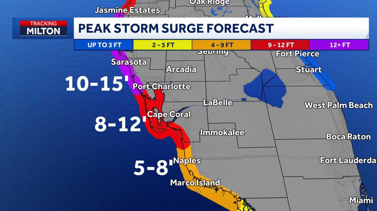 Hurricane Milton: storm surge neighborhood-by-neighborhood breakdown