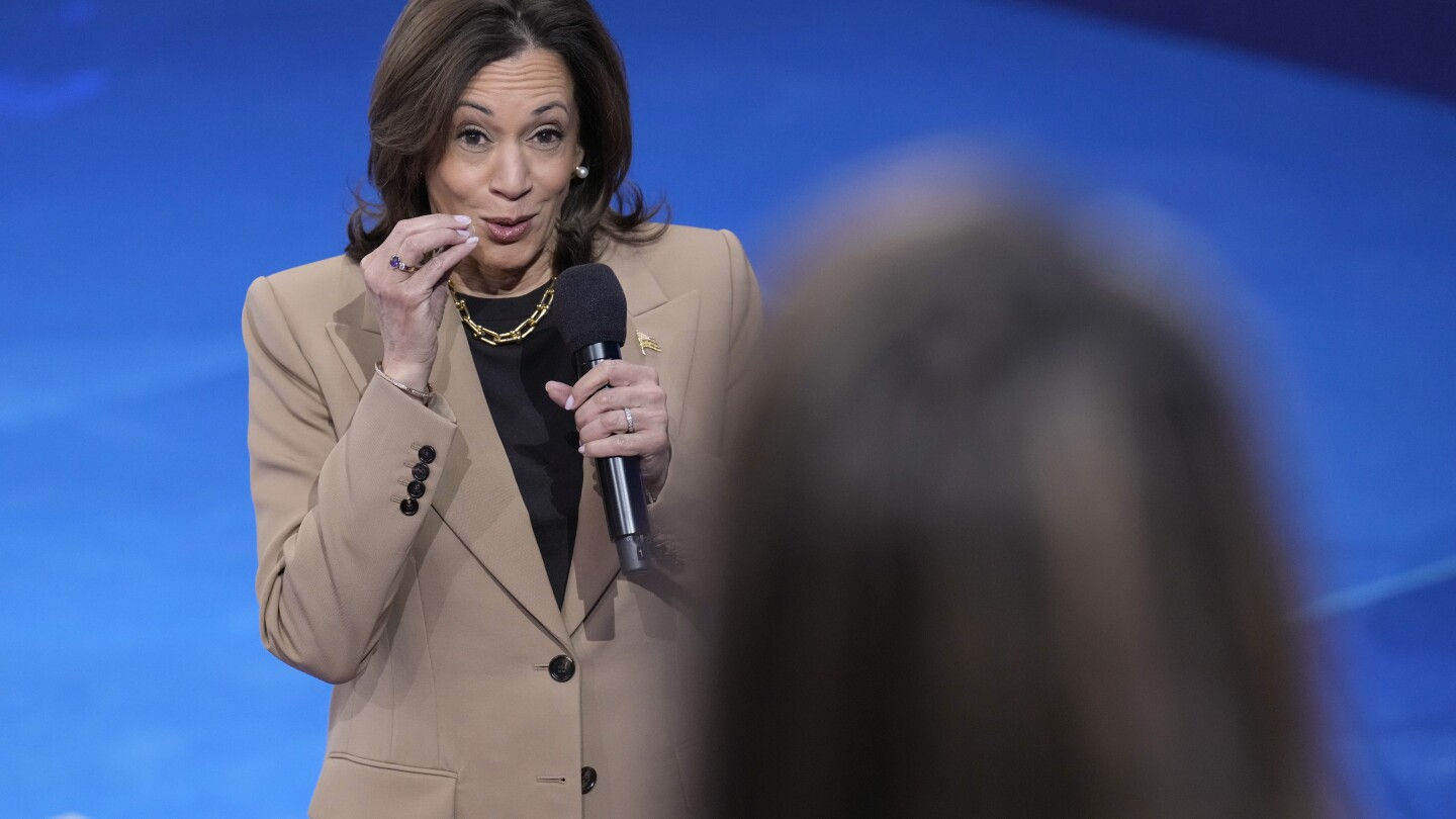 Harris was asked to name a few of Trump's virtues. Here's her response