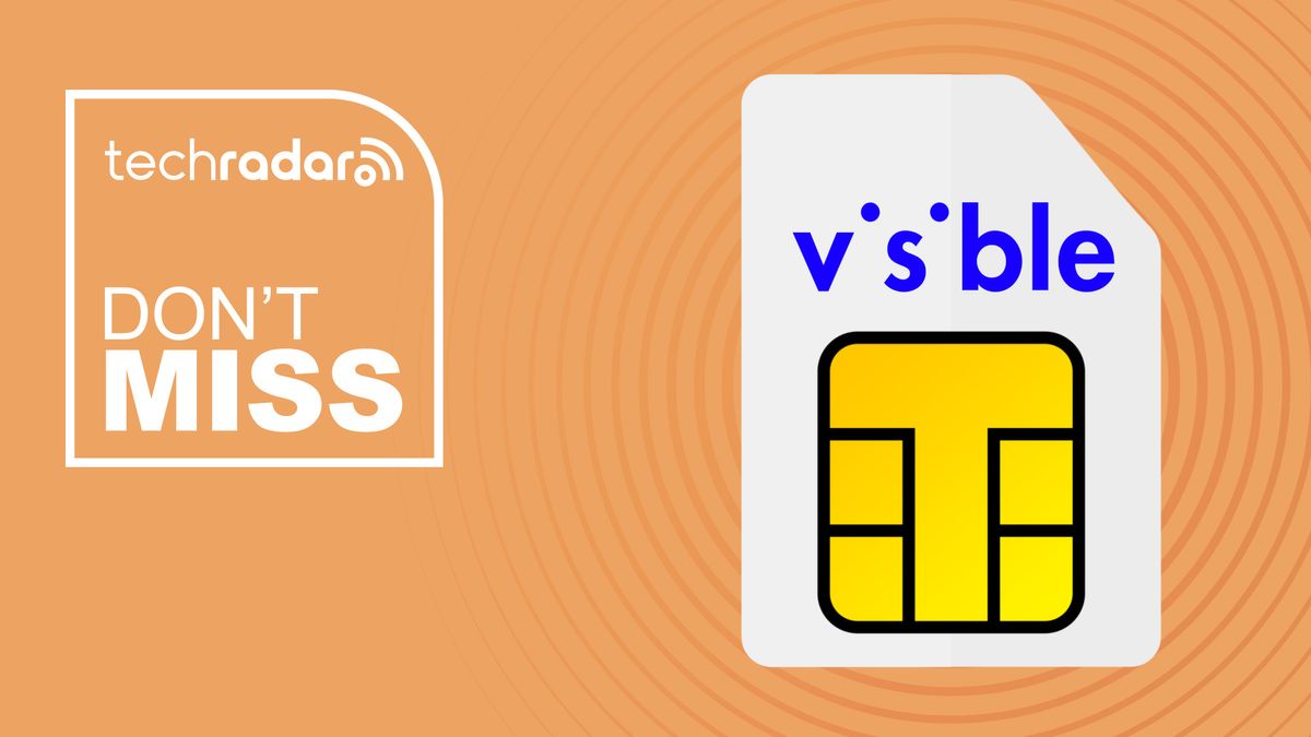 Visible branded sim card on orange background with don't miss text overlay