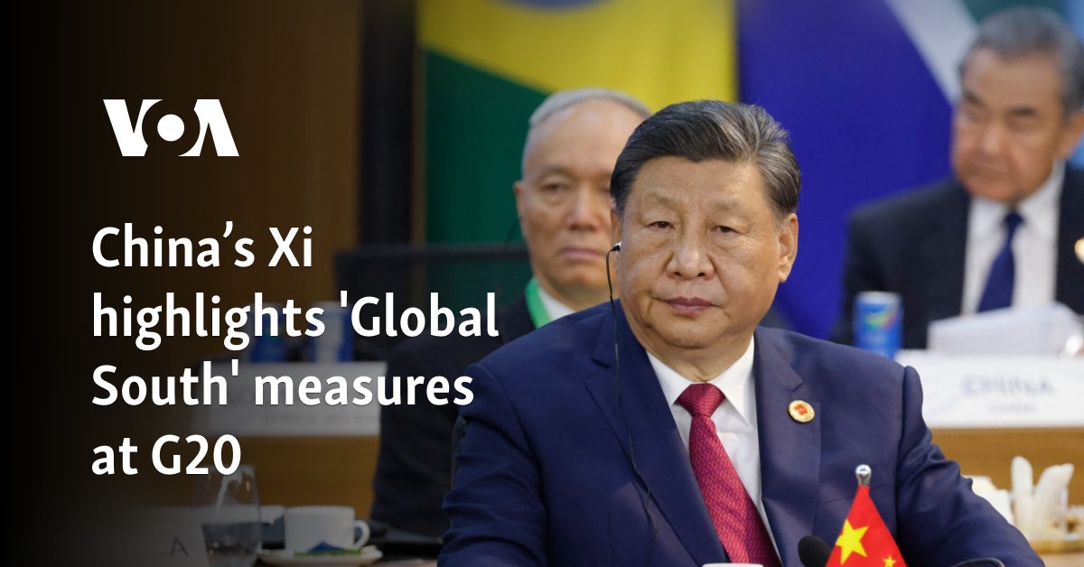 China's Xi highlights 'Global South' measures at G20