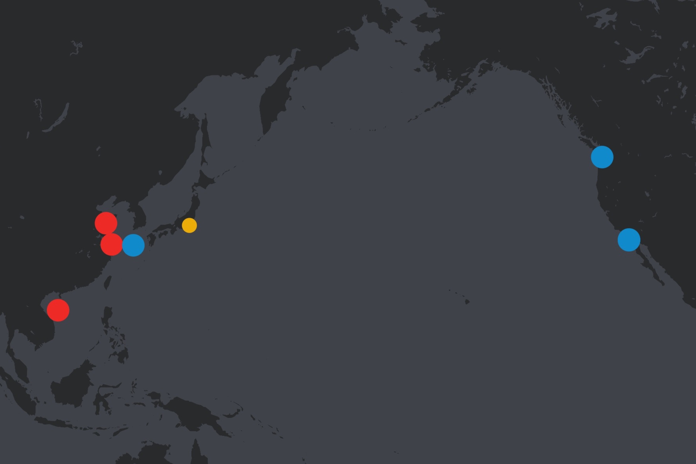 Map Shows US and China's Aircraft Carriers in Pacific This Week