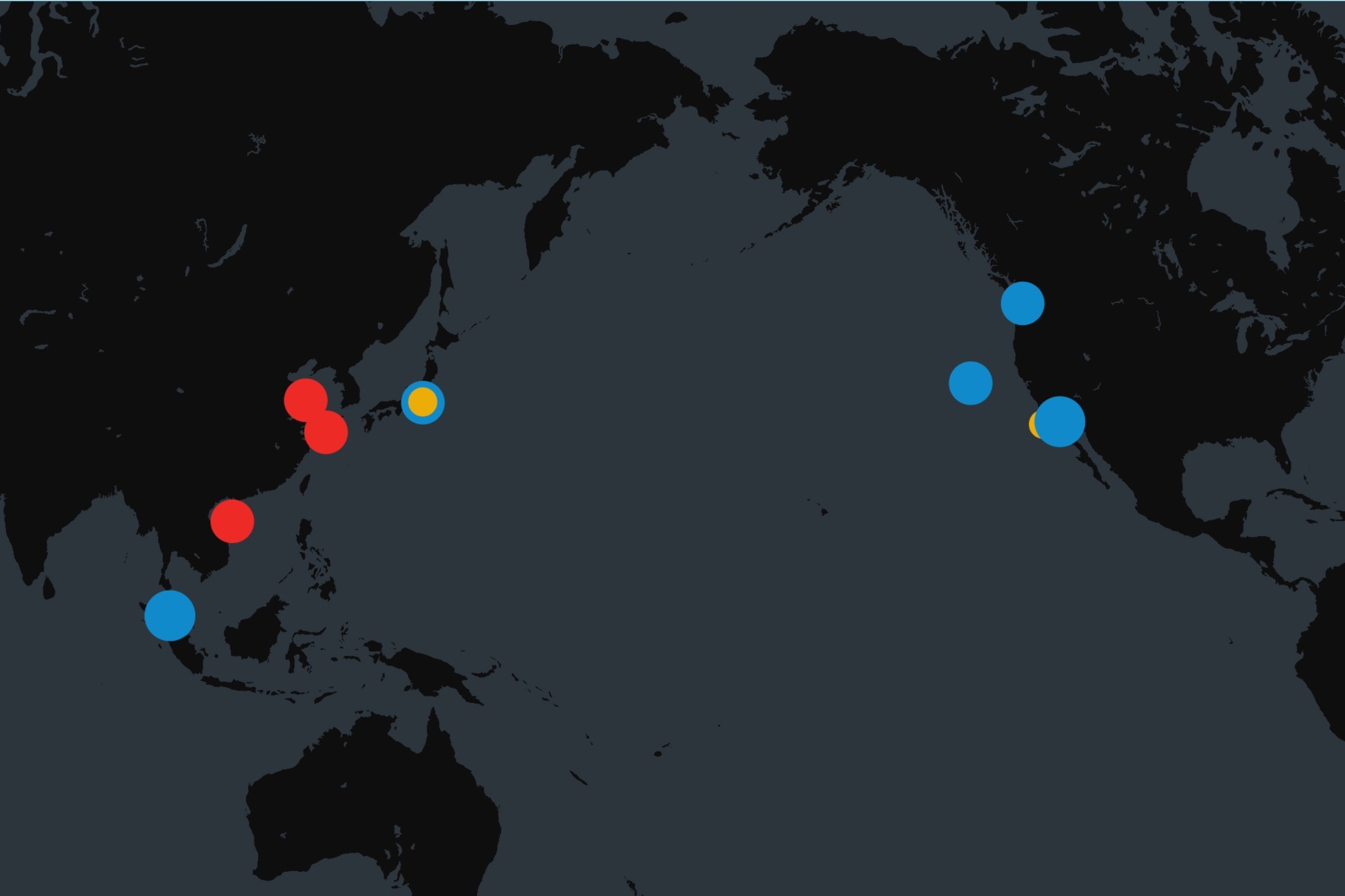 Map Shows US and China's Aircraft Carriers in Pacific This Week