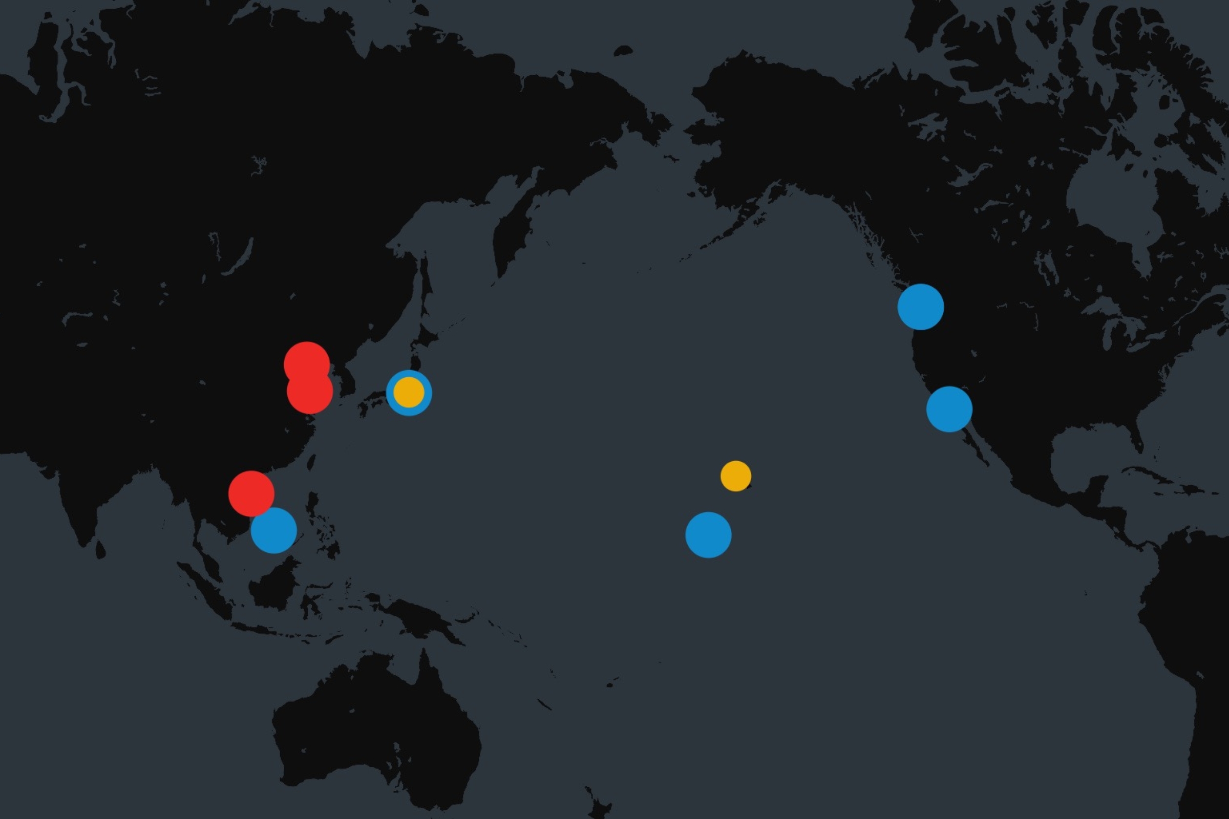 Map Shows US and China's Aircraft Carriers in Pacific This Week