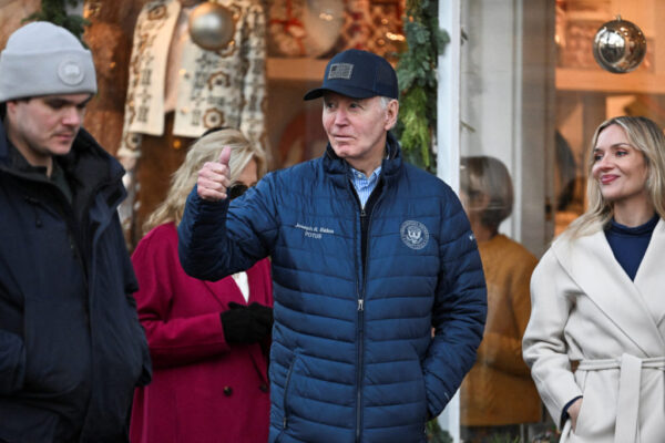 US President Joe Biden in downtown Nantucket
