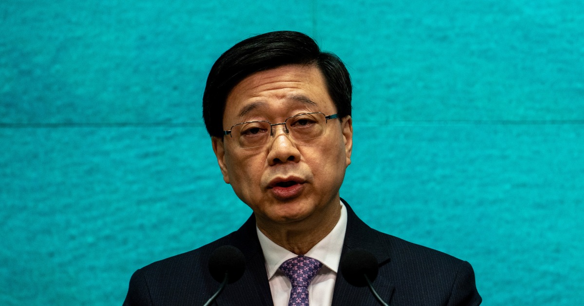 Hong Kong leader warns Trump not to interfere after he says he would free Jimmy Lai