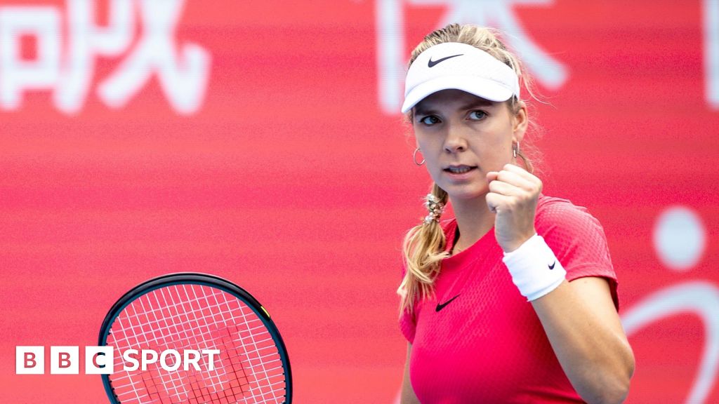 Katie Boulter celebrates victory in Hong Kong