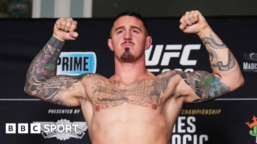 Tom Aspinall weighs in as the backup fighter for the main event at UFC 309 in New York