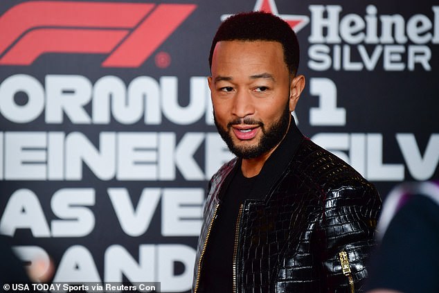 Singer-songwriter John Legend was just one of a host of celebrities at the Las Vegas Grand Prix