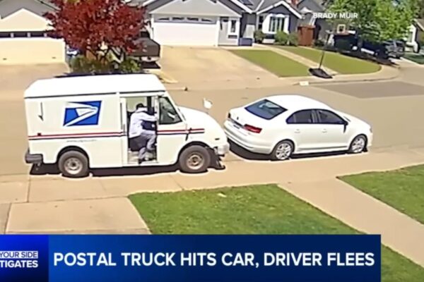 USPS Driver Does A Hit-And-Run