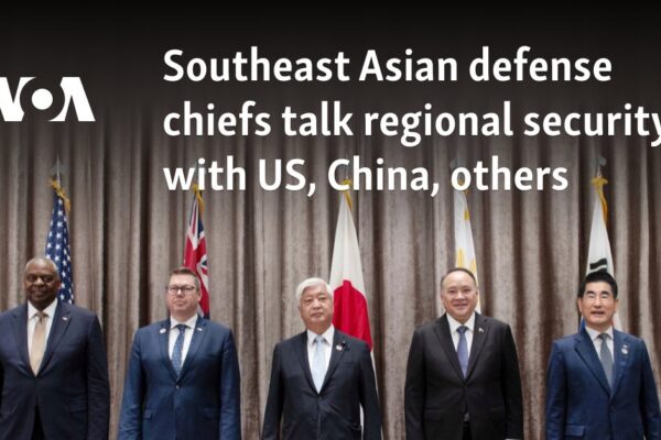 Southeast Asian defense chiefs talk regional security with US, China, others