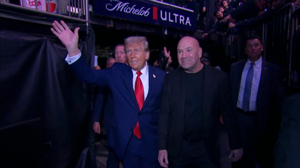 President-elect Donald Trump makes entrance in New York