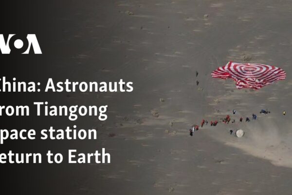 Astronauts from Tiangong space station return to Earth