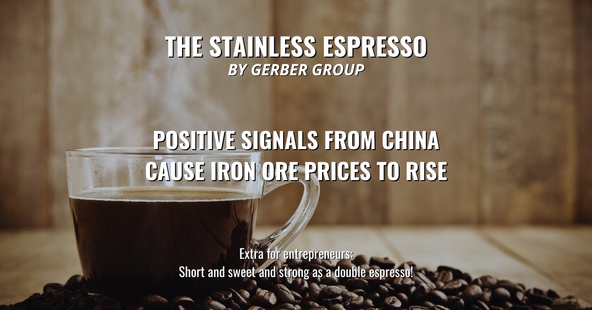 Positive signals from China cause iron ore prices to rise