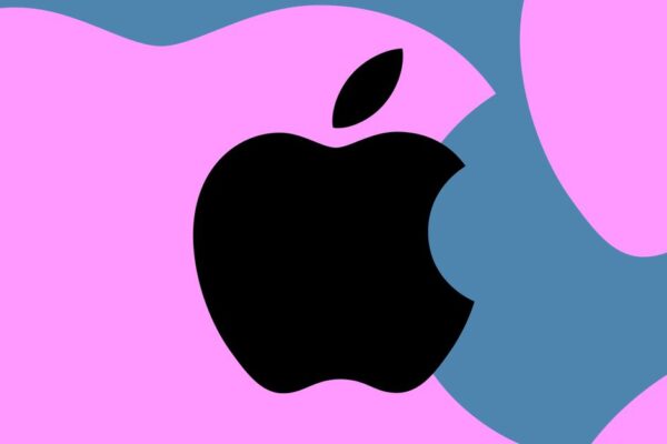 Vector illustration of the Apple logo.