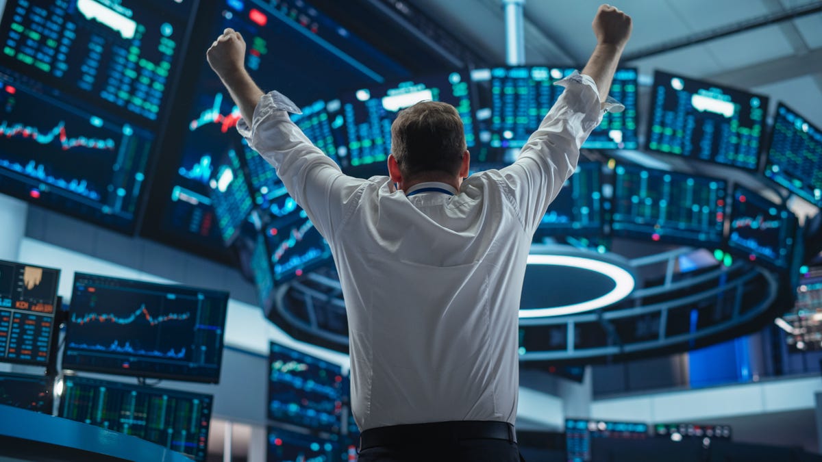 The Dow climbs 250 points as Bitcoin nears $100,000
